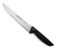 cuchillo de cocina acero inoxidable nitrum de 200 mm con mango negro