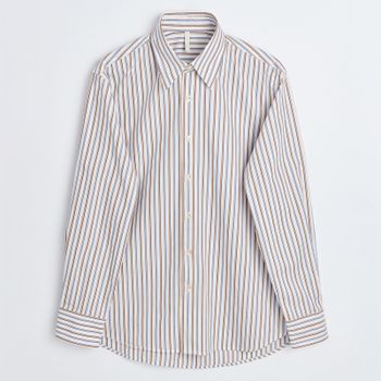 Sunflower Base Striped Cotton-Poplin Shirt - S