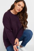 yours jersey liso morado de punto mujer curvy y tallas grandes yours