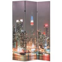 biombo divisor plegable 120x170 cm nueva york de noche vidaxl
