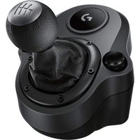 logitech g driving force palanca caja de cambio para volantes simulacion de carreras g29 y g920  6 velocidades  marcha atras a presion  fabricado en acero y cuero  compatible con ps5 ps4 xbox