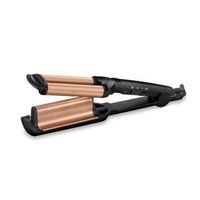 plancha de pelo babyliss w2447e con revestimiento de ceramica 160 c-200 c negro-dorado