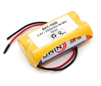 Baterias 2,4Vdc 2500mA NiMh AAx2 Medidas 28x50x14mm
