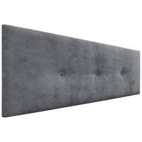 dhome cabecero de pana liso con botones 160x60 camas 150160 - gris oscuro