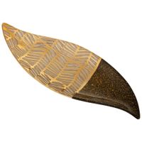 centro de mesa de ceramica dorado 43x17x3 cm