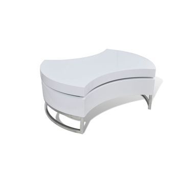 Mesa De Centro  80 X 32,5 Cm  Mdf - Blanco