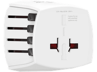 adaptador de viaje - hama muv micro para multiples destinos blanco