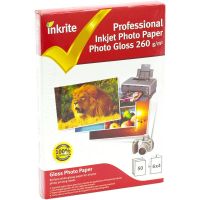 inkrite photoplus professional paper photo gloss 260gsm 6x4 50 sheets
