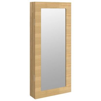 Espejo Con Joyero De Pared 30x8,5x67 Cm Vidaxl