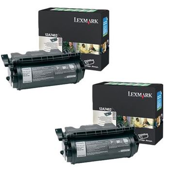 Original Multipack Lexmark T632tn Printer Toner Cartridges (2 Pack) -12A7462