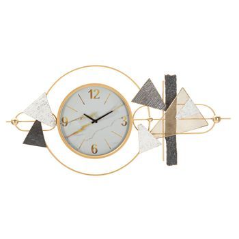 Reloj De Pared De Metal Multicolor Cm 120x6x60