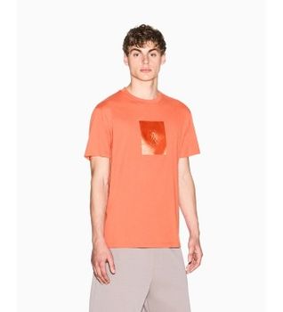 A|X Armani Exchange para hombre. XM002213AF10356U3040 Camiseta Regular naranja (XXL), Casual, Rosa, Algodón, Manga corta