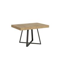 mesa extensible 90x130390 cm abbraccio roble natural patas antracita