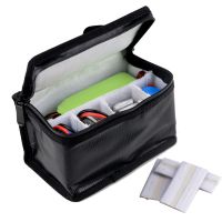 bolsa de transporte portatil a prueba de explosiones y retardante de fuego de 155x115x90mm para cargador de baterias lip