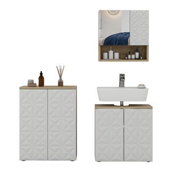 Conjunto De Muebles De Baño Edge 3 Piezas Vicco