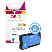 Cartucho de tinta remanufacturado OWA - alta capacidad - Cian - para HP 963XL