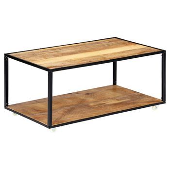 Mesa De Centro De Madera Maciza Reciclada 90x50x40 Cm Vidaxl