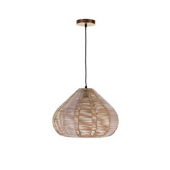 Lámpara de techo WOLF de mimbre natural Ø42 cm E27