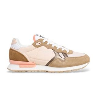 Pepe Jeans para mujer. PLS40038 Zapatillas de piel Brit Camp multicolor (38), Plano, Ante, Cordones, Casual