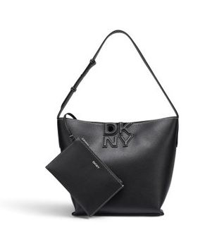 DKNY para mujer. R52JAK49 Bolso Nicole negro (OSFA), Casual, Poliuretano