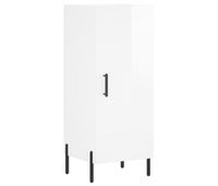 vidaxl aparador de madera contrachapada blanco brillante 345x34x90 cm