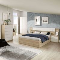 pack habitacion matrimonio alba ii 150x190 camacabezal2 mesitasarmariosinfonier incluye somier