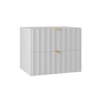 Mueble bajo lavabo 60cm paneles de melamina y mdf blanco