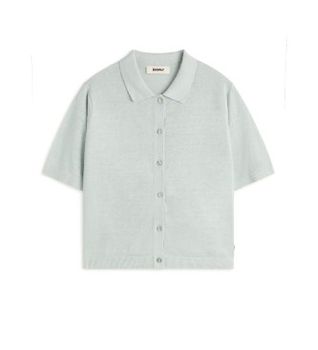 ECOALF para mujer. MCWGAKNJUNIP0636S24-149 Jersey Juniper azul (S), Casual, Lino, Manga corta