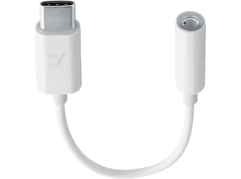 Adaptador - CellularLine MUSICENABLERTYPECW, De USB C a 3.55 audio, 0.15m, Blanco