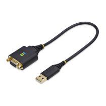 StarTech.com Cable Adaptador USB a MÃ³dem Nulo Serie DCE de 30cm - con RetenciÃ³n COM - FTDI - RS232 - con Tornillos/Tuercas Intercambiables - Windows/macOS/Linux