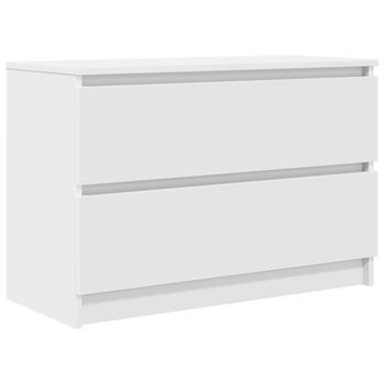 Mueble De Tv De Madera De Ingeniería Blanco 80x35x54 Cm Vidaxl