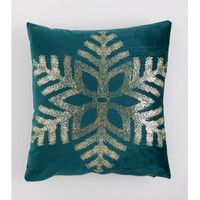 funda de cojin terciopelo neige verde oro 45x45