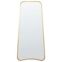 espejo de pared moderno marco metalico de hierro forma irregular decoracion de salon 58 x 122 cm dorado levet