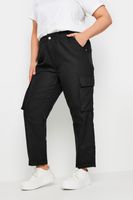 yours pantalones negros cargo cintura paperbag mujer curvy y tallas grandes yours
