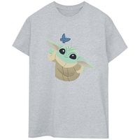 disney camiseta manga larga the mandalorian butterfly catching para mujer