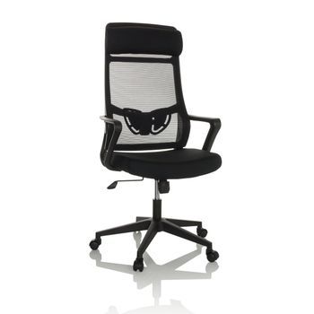 Silla De Oficina / Silla Giratoria Nekeo Malla / Tela Negro Hjh Office