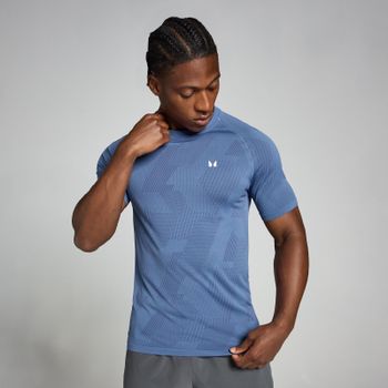 Camiseta sin costuras Tempo Pillar con estampado para hombre de MP - Azul pizarra - XXL