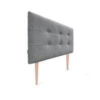 cabecero de tela aqualine capitone 90x115cm con patas camas 8090 - gris