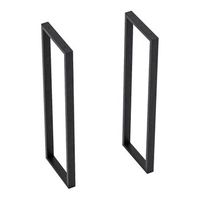 set de 2 patas para mesa alta kauniainen acero 87x27cm - negro encasa