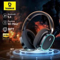 auriculares inalambricos para juegos baseus gh02 con microfono auriculares over-ear bluetooth 53 controlador de 40 mm 24ginalambricoscable rgb