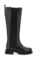 botas de piel con elastico black 37