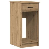 torre de ordenador con cajon roble artesanal 35x45x77 cm vidaxl