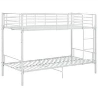 cama litera de metal blanca 90x200 cm