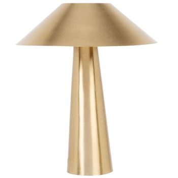 Lámpara de mesa cónica de acero dorado