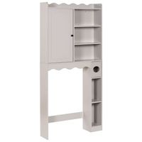 armario de bano de pie de mdf con estantes estilo tradicional beige claro penon