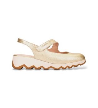 Wonders para mujer. C-7622 Sandalias de Piel Look dorado (41), 3 a 5cm, Ninguno, Casual