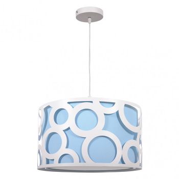 Colgante orlando azul/blanco 1xe27 reg x30x30 cm