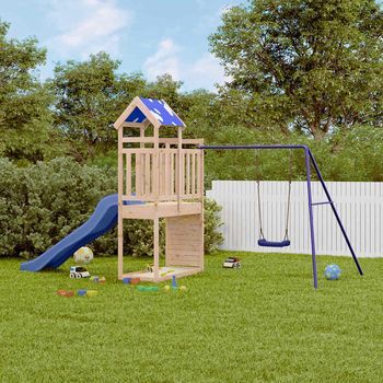 Parque Infantil | Área De Juegos De Exterior De Madera Maciza De Pino Cfw782784