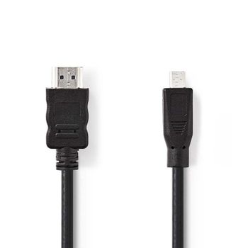 Cable HDMI Nedis CVGB34700BK20 2 m alta velocidad micro HDMI macho-oro