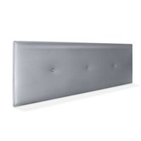 cabecero de polipiel liso con botones 150x50cm camas 150 - plata